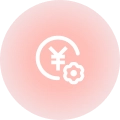 grapefruit color icon with price mark
